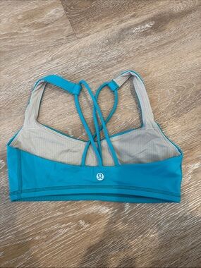 lululemon athletica Teal Strappy Sports Bra with Light Lining